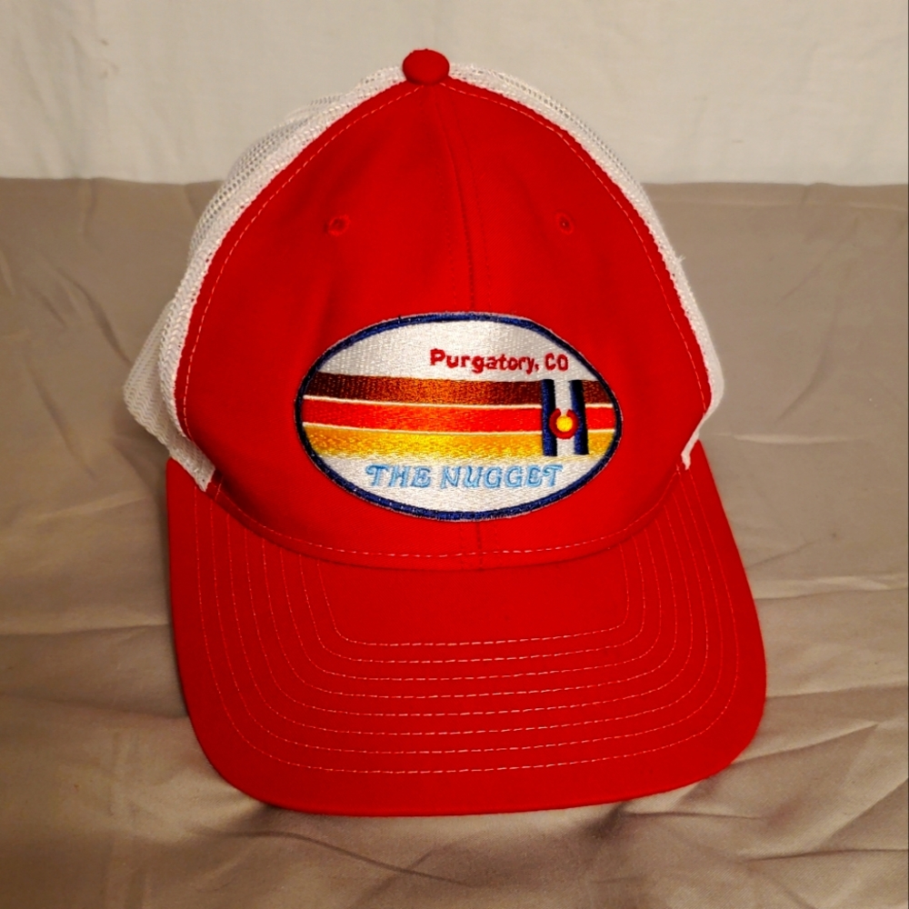 The Nugget Purgatory CO Red/White Ball Cap Hat OS Snap back
